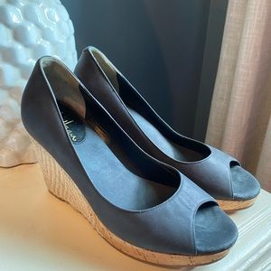 Cole Haan Nike Air Delfina Dark Blue Wedge Heels